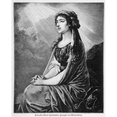 "Prinzessin Marie Czartoryska, Herzogin von Württemberg." / "Prinzessin Marie Czartoryska, Herzogin von Württemberg nach dem Ge