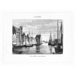 "GDAŃSK. Widok na Motławę z mostu "Zielonego." (374)"