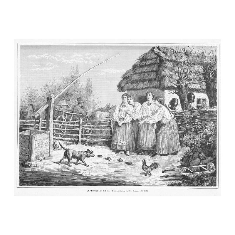 "St. Andreastag i Galizien. Originalzeichnung von Th. Rejchan. [...]"
