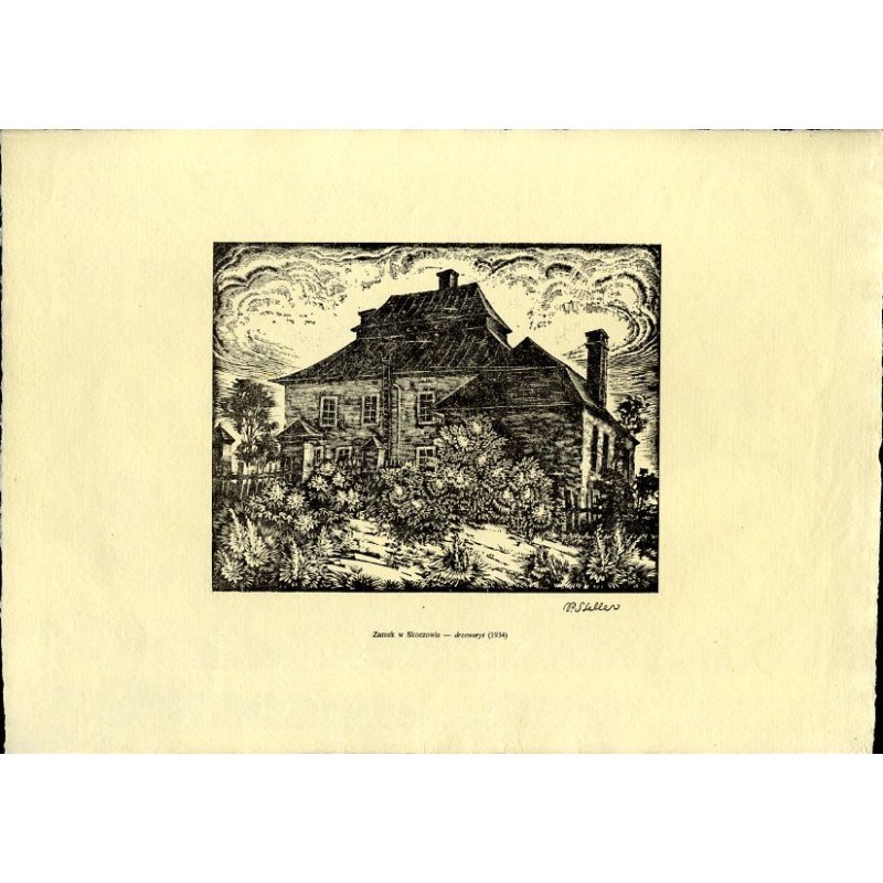 8 "Zamek w Skoczowie - drzeworyt (1934)"