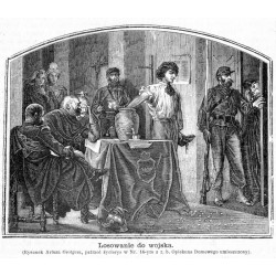 "Losowanie do wojska. (Rysunek Artura Grotgera [...])."