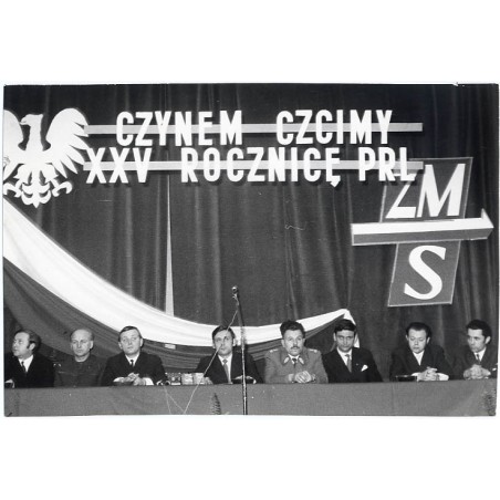"Prezydium spotkania ZMS z władzami miejskimi"