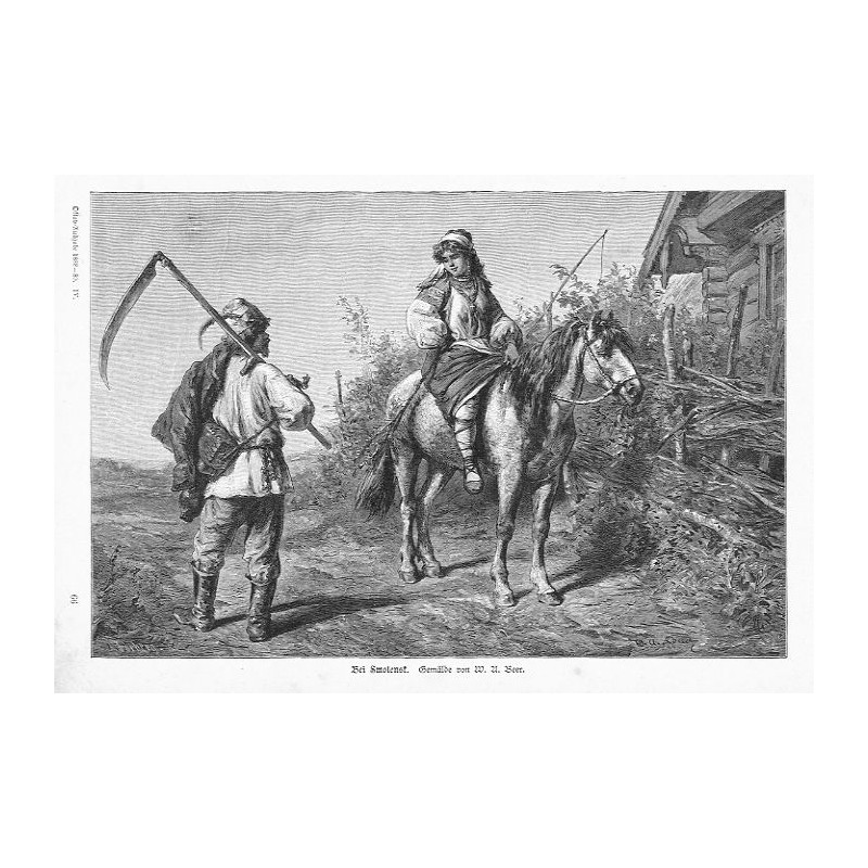 "Bei Smolensk. Gemälde von W. A. Beer."