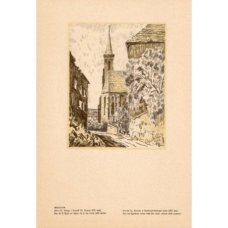 "WROCŁAW. Ulica Św. Idziego i Kościół Św. Krzyża (XIII wiek) [...]"