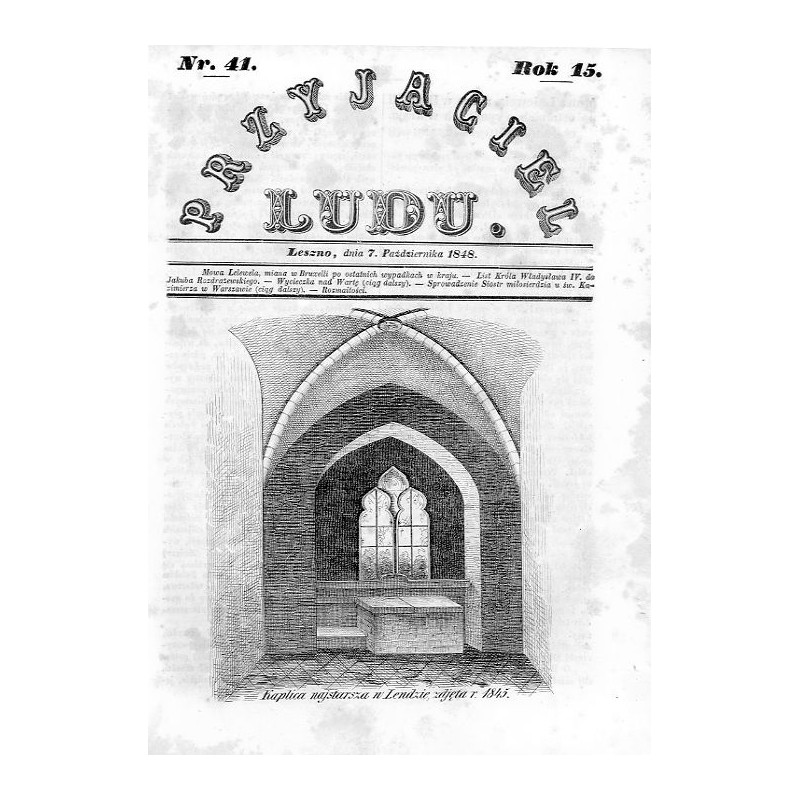 "Kaplica najstarsza w Lendzie, zdjęta r. 1845."