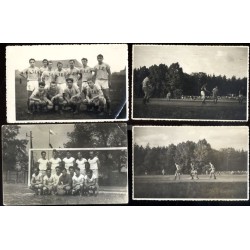 Zestaw 13 fotografii piłkarzy Łabędzkiego Towarzystwa Sportowego (ŁTS) w Łabędach