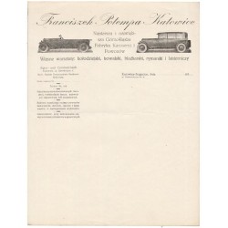 "Franciszek Potempa Katowice. Najstarsza i największa Górnośląska Fabryka Karoseryj i Powozów [...] Katowice-Bogucice [...] 193.