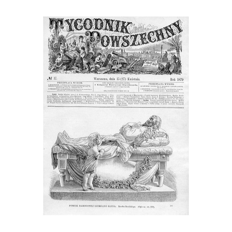 Pomnik baronowej Giordano Sanna / "POMNIK BARONOWEJ GIORDANO SANNA. Rzeźba Brodzkiego. (Opis na str. 269). 260"