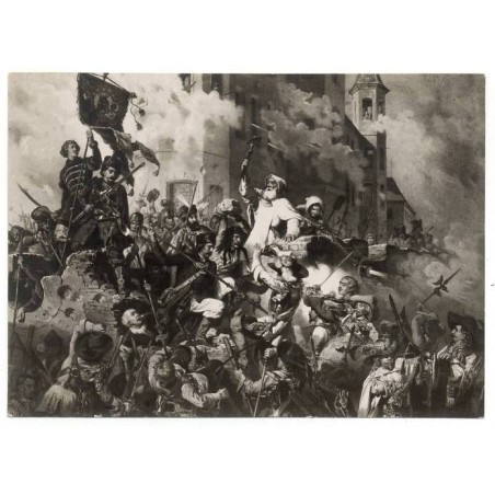 Fotografia obrazu ze zbiorów lwowskich "Obrona Jasnej Góry" Januarego Suchodolskiego