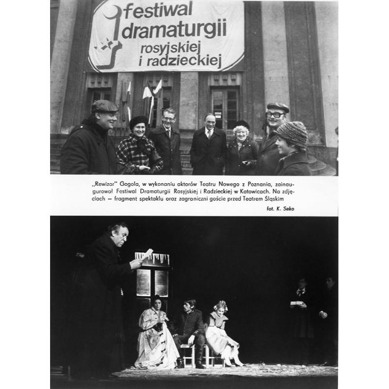 ""Rewizor" Gogola, w wykonaniu aktorów Teatru Narodowego z Poznania, zainaugurował Festiwal Dramaturgii Rosyjskiej i Radzieckiej