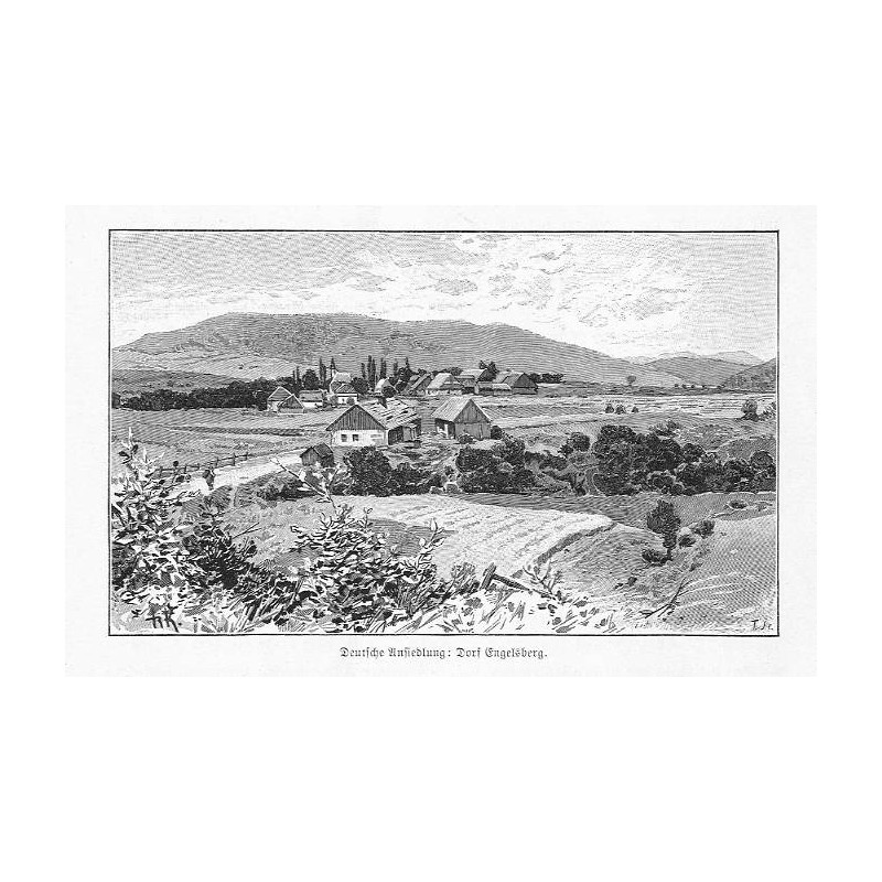 "Deutsche Ansiedlung: Dorf Engelsberg."
