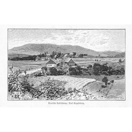 "Deutsche Ansiedlung: Dorf Engelsberg."