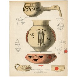 [1] "Thünerne Grabgefälse v. Leschwitz mit Malerei nebst einigen mittelschlesischen Analogieen." [2] "Eingeprägte Ornamente u.