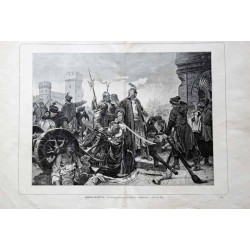 Obrona Olsztyna / "OBRONA OLSZTYNA. Z własnego obrazu rysował K. Alchimowicz. (Ob. str. 60). 1316"