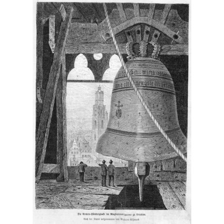 "Die ArmenSünderglocke im Magdalenenthurme zu Breslau. Nach der Natur aufgenommen von Robert Aßmus." / Dzwon grzeszników