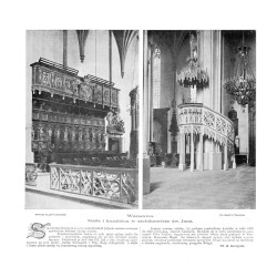 "Warszawa. Stalle i kazalnica w archikatedrze św. Jana"