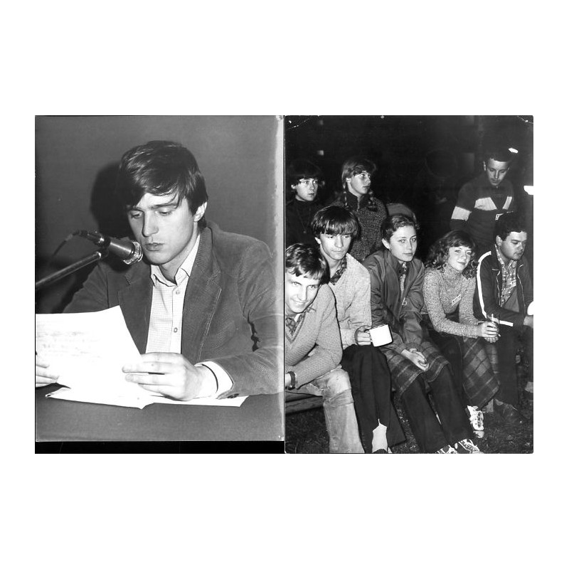 Zestaw fotografii z dwóch Konferencji Sprawozdawczo-Wyborczych Zrzeszenia Studentów Polskich Politechniki Śląskiej w Gliwicach c