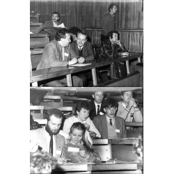 Zestaw fotografii z dwóch Konferencji Sprawozdawczo-Wyborczych Zrzeszenia Studentów Polskich Politechniki Śląskiej w Gliwicach c