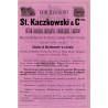 "DOM HANDLOWY St. Kaczkowski &  Comp. skład maszyn, narzędzi rolniczych i nasion. Warsztaty Mechaniczne do reperacyi i budowy na