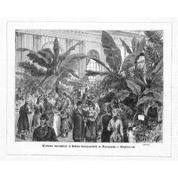 "Wystawa ogrodnicza w Dolinie Szwajcarskiéj w Warszawie. - Wnętrze sali. (6089)"