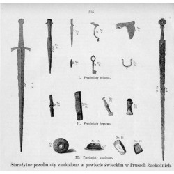 "Starożytne przedmioty znalezione w powiecie świeckim w Prusach Zachodnich. I. Przedmioty żelazne. II. Przedmioty brązowe. III.