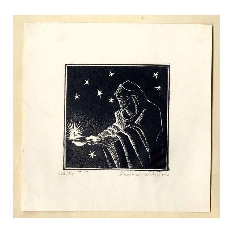 "Noc" / Postać kobiety (zakonnicy?) z kagankiem