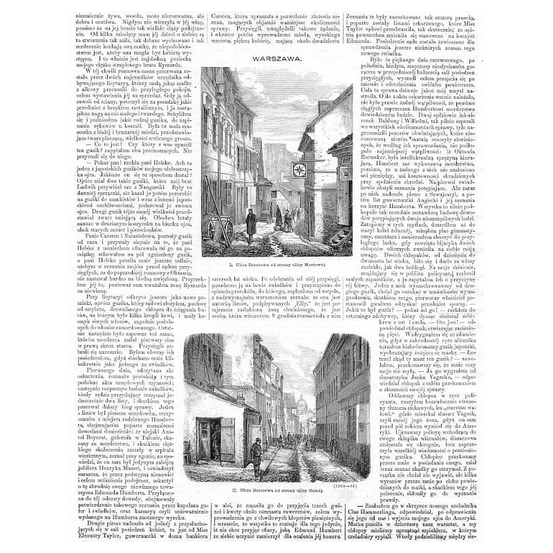 "WARSZAWA. I. Ulica Brzozowa od strony ulicy Mostowéj. II. Ulica Brzozowa od strony ulicy Celnéj. (1263-64)"