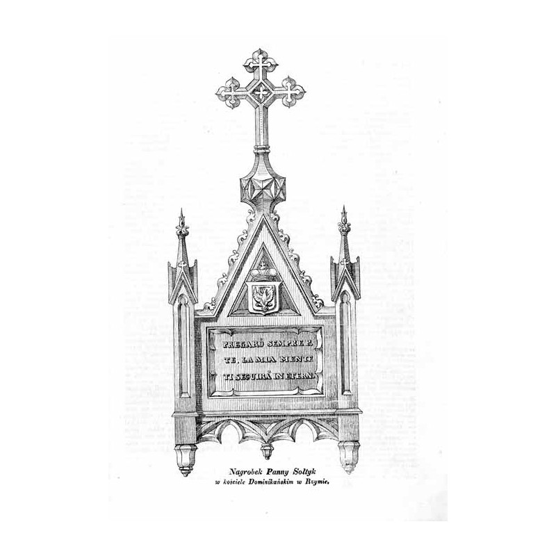 "Nagrobek Panny Sołtyk w kościele Dominikańskim w Rzymie."