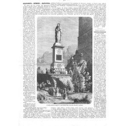 Pomnik Kordeckiego w Częstochowie / "POMNIK KORDECKIEGO W CZĘSTOCHOWIE. (Rysował z litografii Cegliński)."