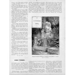 "Pomnik Fryderyka Szopena na cmentarzu Père-Lachaise w Paryżu. Rysował J. Axentowicz."