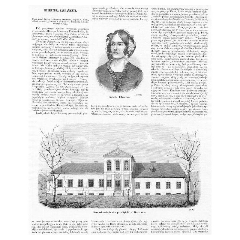 [1] "Izabella Piłsudzka. (5700)" [2] "Dom schronienia dla paralityków w Warszawie. (5701)"