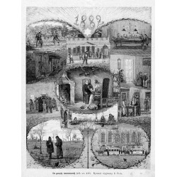 "Do gawędy noworocznéj [...]. Rysunek oryginalny E. Perla. 911"