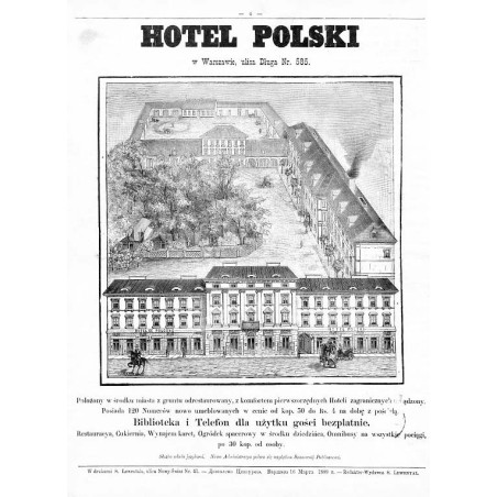 Hotel Polski w Warszawie / "HOTEL POLSKI  w Warszawie, ulica Długa Nr. 585. [...]"