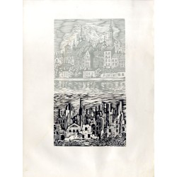 "Panorama Starego Miasta od strony Wisły - Panorama de la Vieille Ville, vu du côté de Vistule"