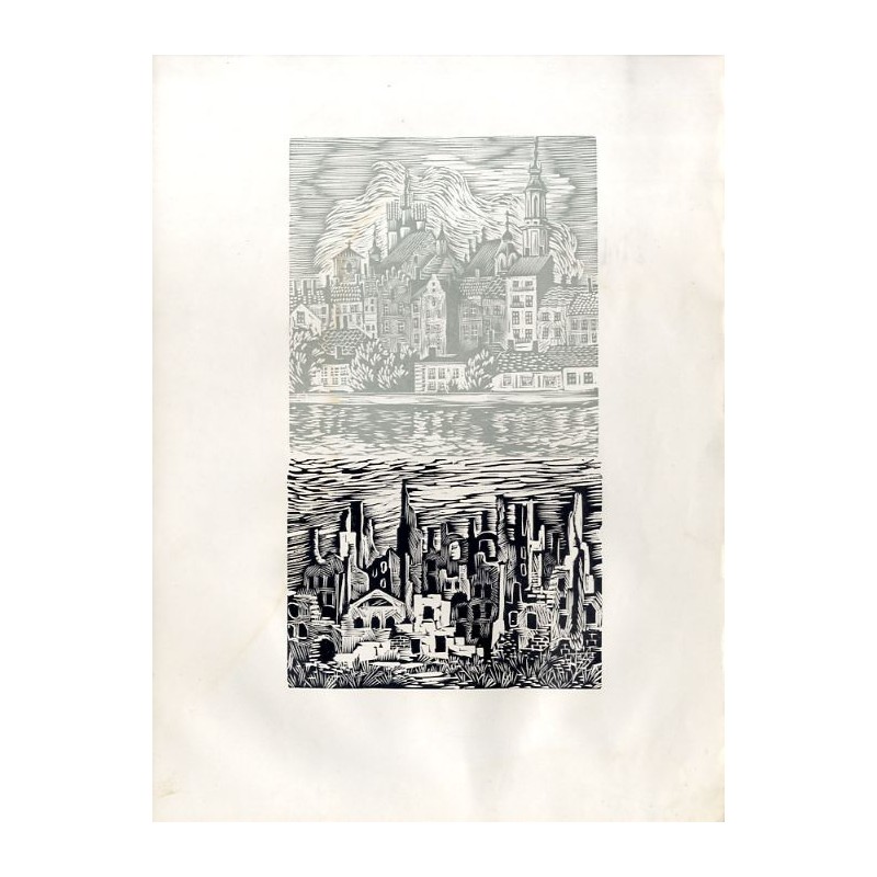 "Panorama Starego Miasta od strony Wisły - Panorama de la Vieille Ville, vu du côté de Vistule"