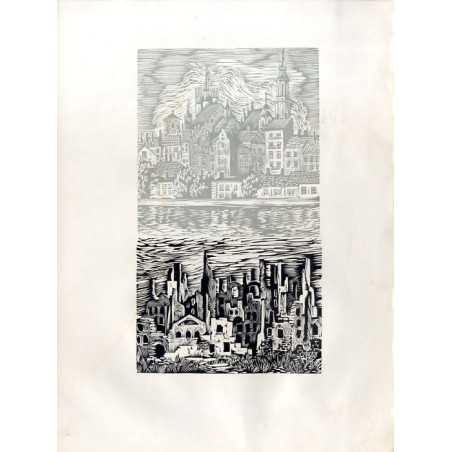 "Panorama Starego Miasta od strony Wisły - Panorama de la Vieille Ville, vu du côté de Vistule"