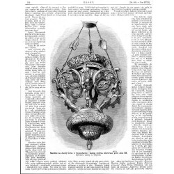 "Skarbiec na Jasnéj Górze w Częstochowie: Lampa srebrna ofiarowana przez Jana III. Rysował z natury A. Głębocki. (2717)"