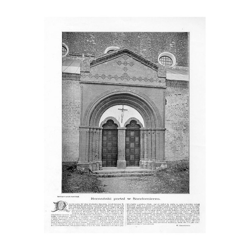"Romański portal w Sandomierzu."
