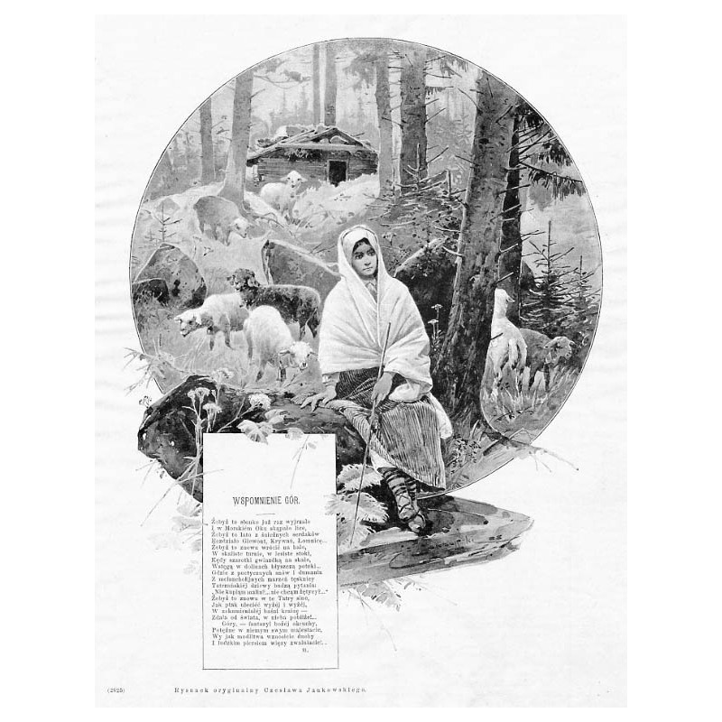 "WSPOMNIENIE GÓR. [...] Rysunek oryginalny Czesława Jankowskiego. (2625)"