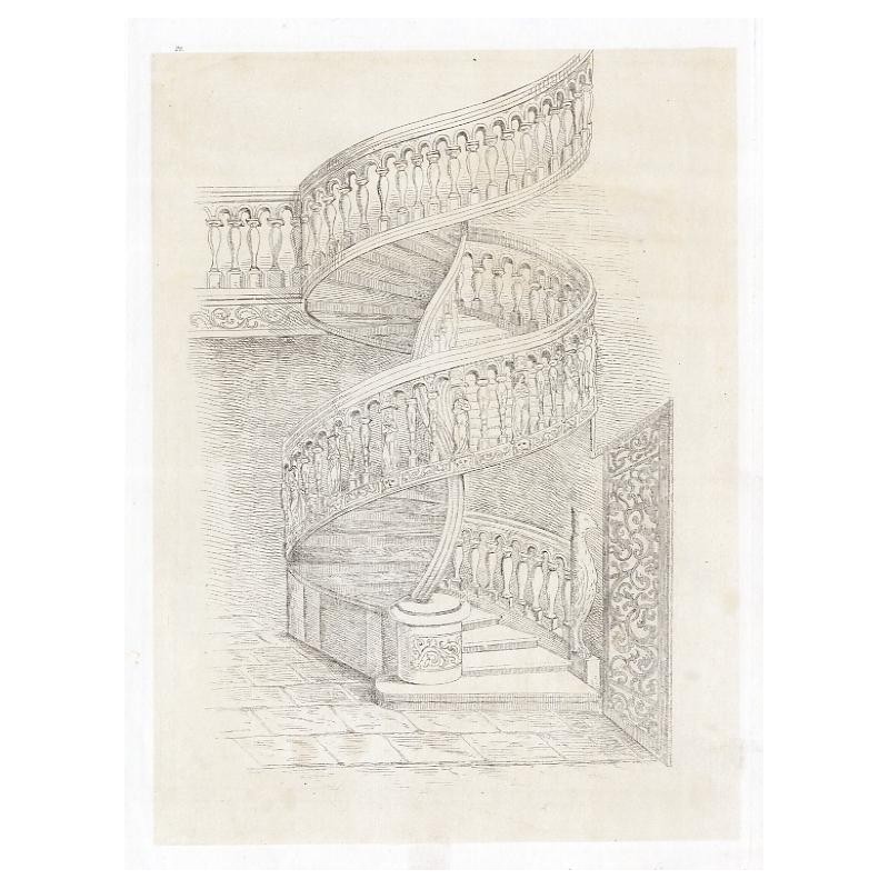 "21. Wendeltreppe im Rathhause zu Danzig."