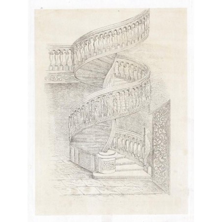 "21. Wendeltreppe im Rathhause zu Danzig."