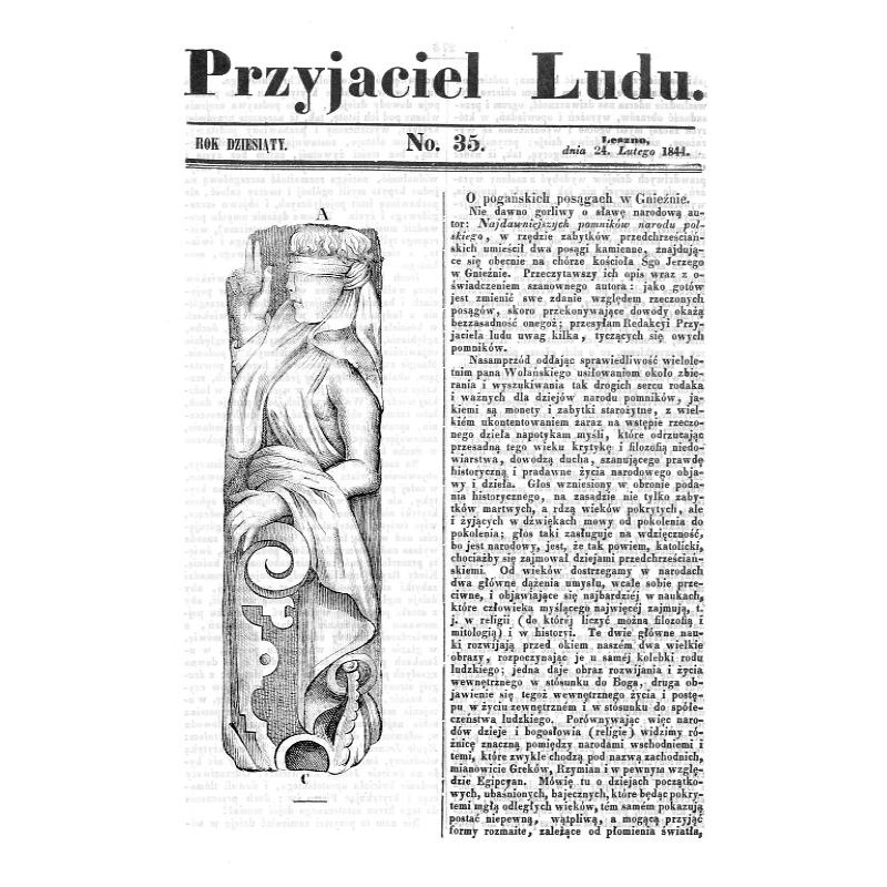 "O pogańskich posągach w Gnieźnie." / Gniezno. Kościół św. Jerzego