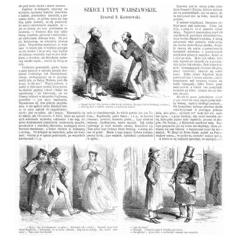 [1] "Drogi teściu! Oto melon, a dziś twoje imieniny. [...]" [2] "Żono, daj dorożkarzowi na piwo... [...]" [3] "Jak się masz? [