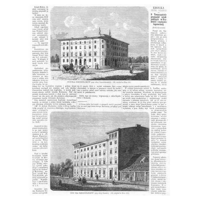 [1] "DOM DLA RZEMIEŚLNIKÓW przy ulicy Czerniakowskiéj. [...]" [2] "DOM DLA RZEMIEŚLNIKÓW przy ulicy Pańskiéj. [...]"