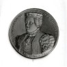 Medalion portretowy jednostronny z 1561 z portretem królowej Katarzyny Austriackiej "CATHARINA D. G. REGINA POLONIAE" i podpis m