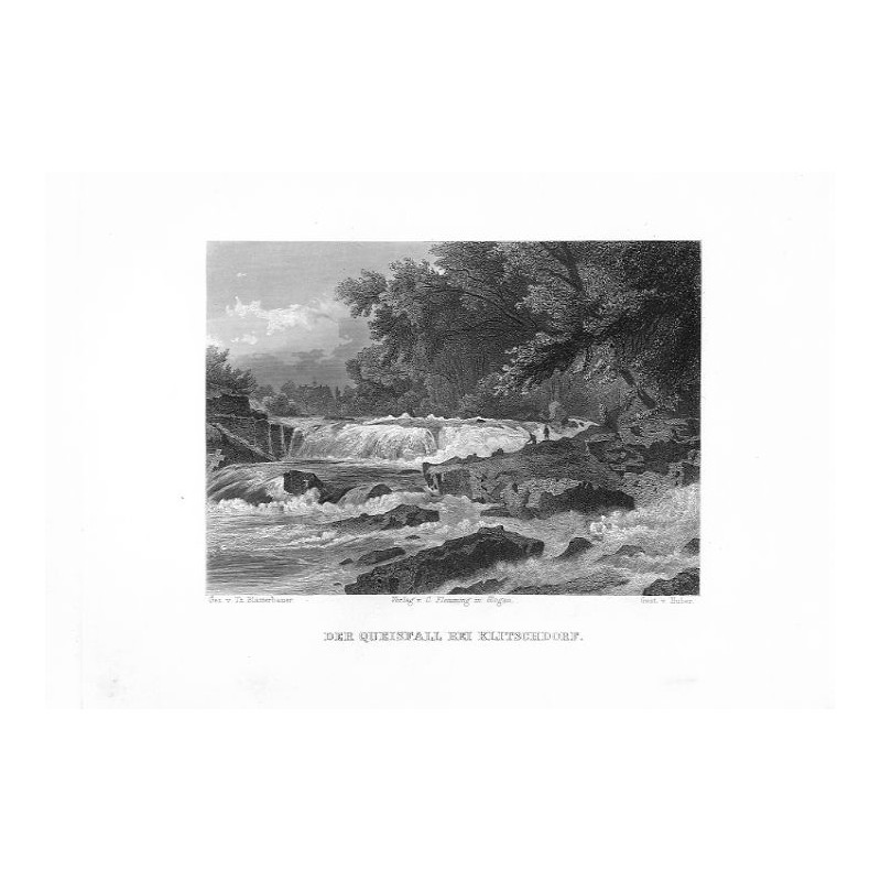 "Der Queisfall bei Klitschdorf / "DER QUEISFALL BEI KLITSCHDORF."