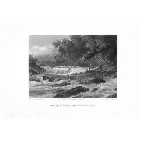"Der Queisfall bei Klitschdorf / "DER QUEISFALL BEI KLITSCHDORF."