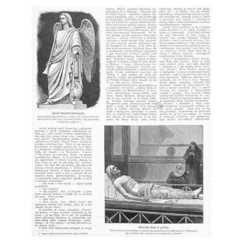 [1] "Anioł zmartwychwstania. Rzeźba, Oskara Sosnowskiego, w kościele Św. Józefa Oblubieńca (Karmelitów) w Warszawie. Rysował K.