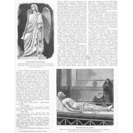 [1] "Anioł zmartwychwstania. Rzeźba, Oskara Sosnowskiego, w kościele Św. Józefa Oblubieńca (Karmelitów) w Warszawie. Rysował K.