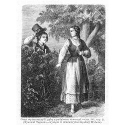 Krakowianka / "Oczy wytrzeszczył [...]. (Rysował Tegazzo-wycięto w drzeworytni Lipskiéj Webera)."